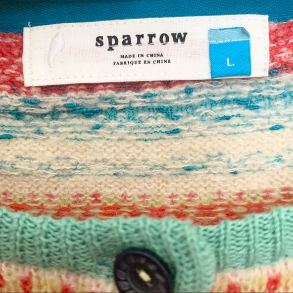 Anthropologie Sparrow Colorful Striped Button Up Cardigan for Women Size: Large - Picture 4 of 12